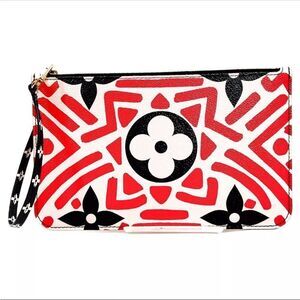 Ltd Edition LOUIS VUITTON Neverfull Crafty Giant Monogram Canvas Wristlet Pouch